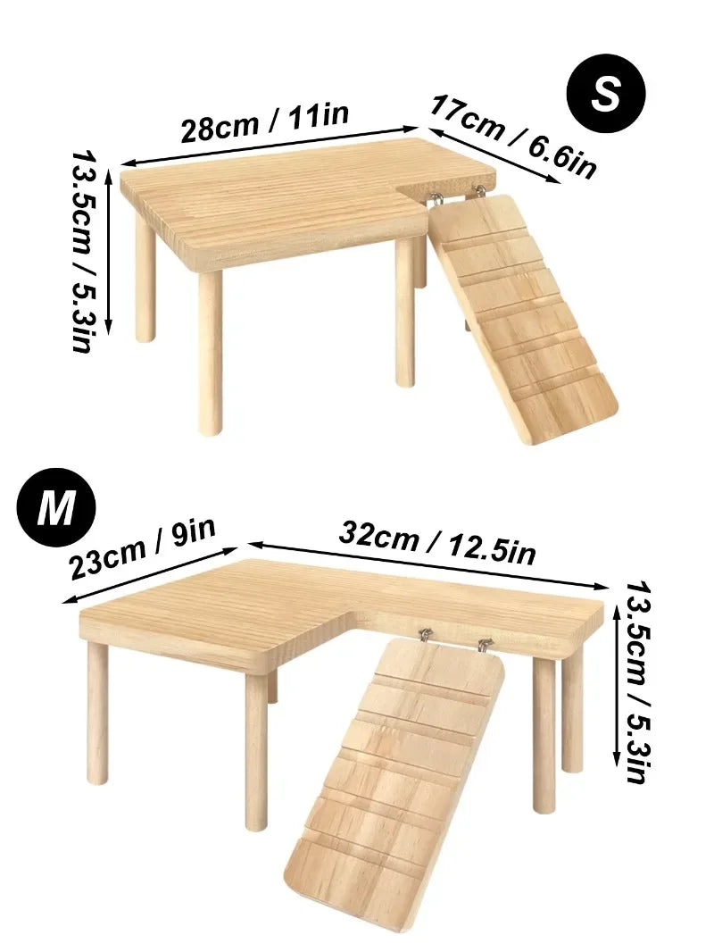 Wooden Ladder Platform